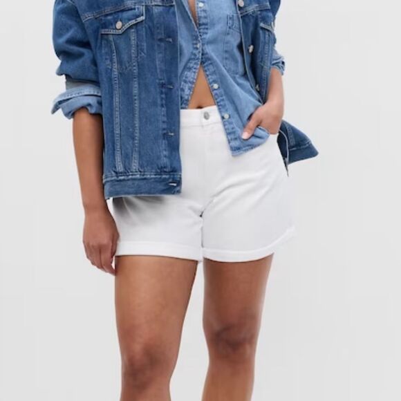 Gap Petite Girlfriend Denim Shorts - Picture 1 of 9